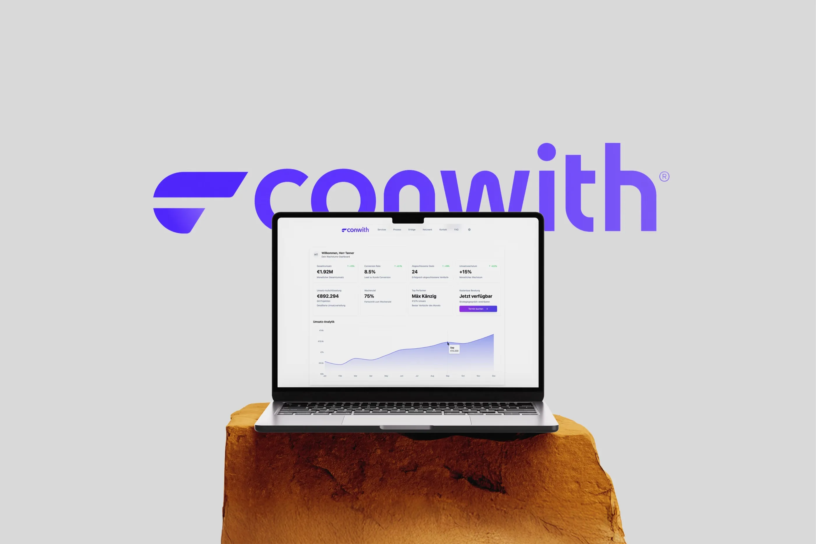Website von allkind für Conwith